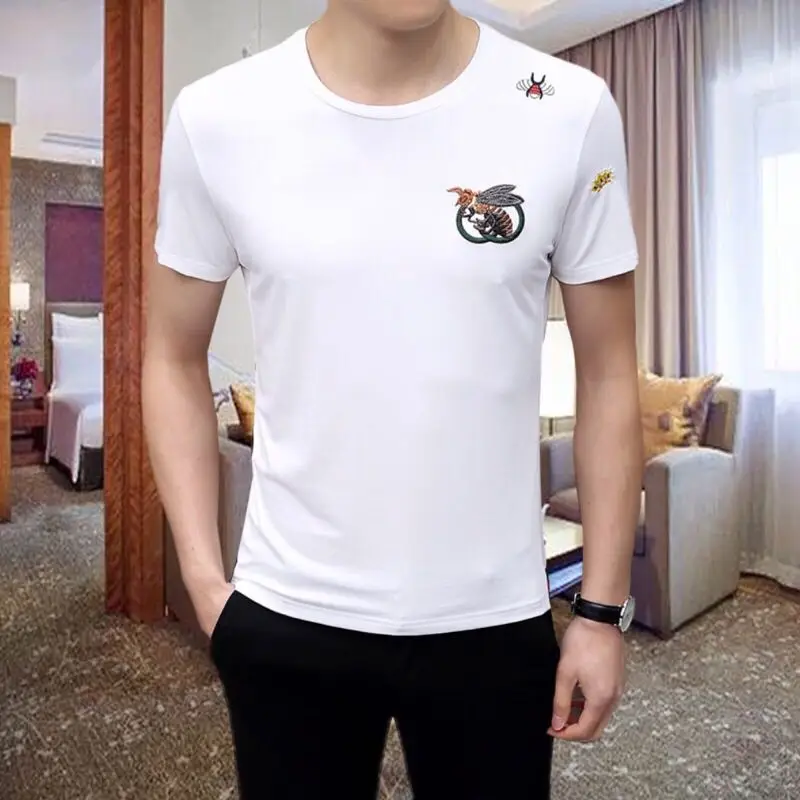 

BH04516Fashion Men's Tops & Tees 2019 Runway Luxury famous Brand European Design Short Print party style T-Shirts Men's Clothing