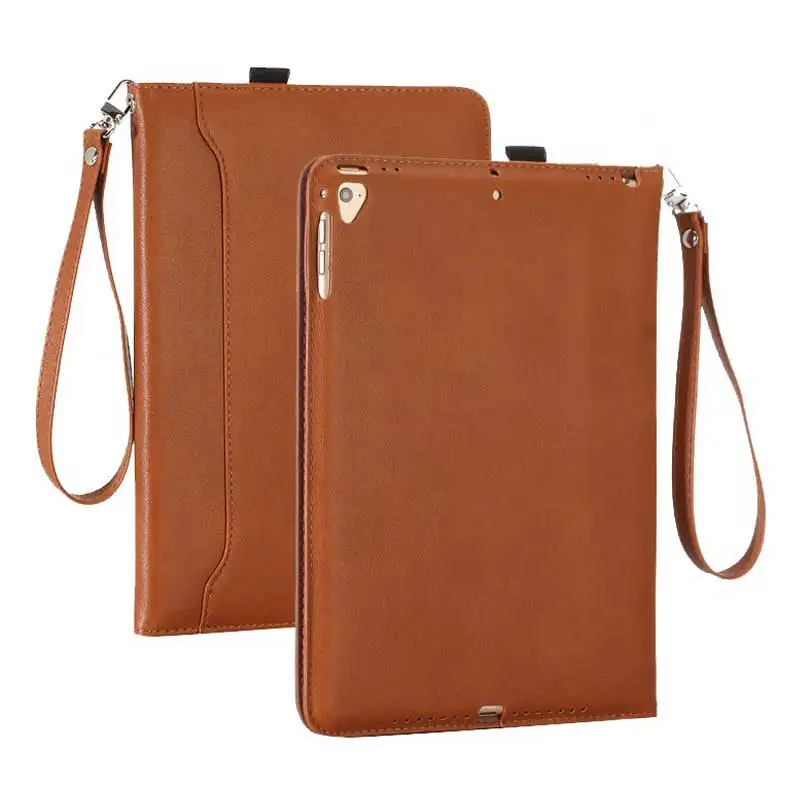 Leather Case for iPad Pro 10.5 inch 2017 Business Stand Wallet Card Hand Strap Handheld Smart