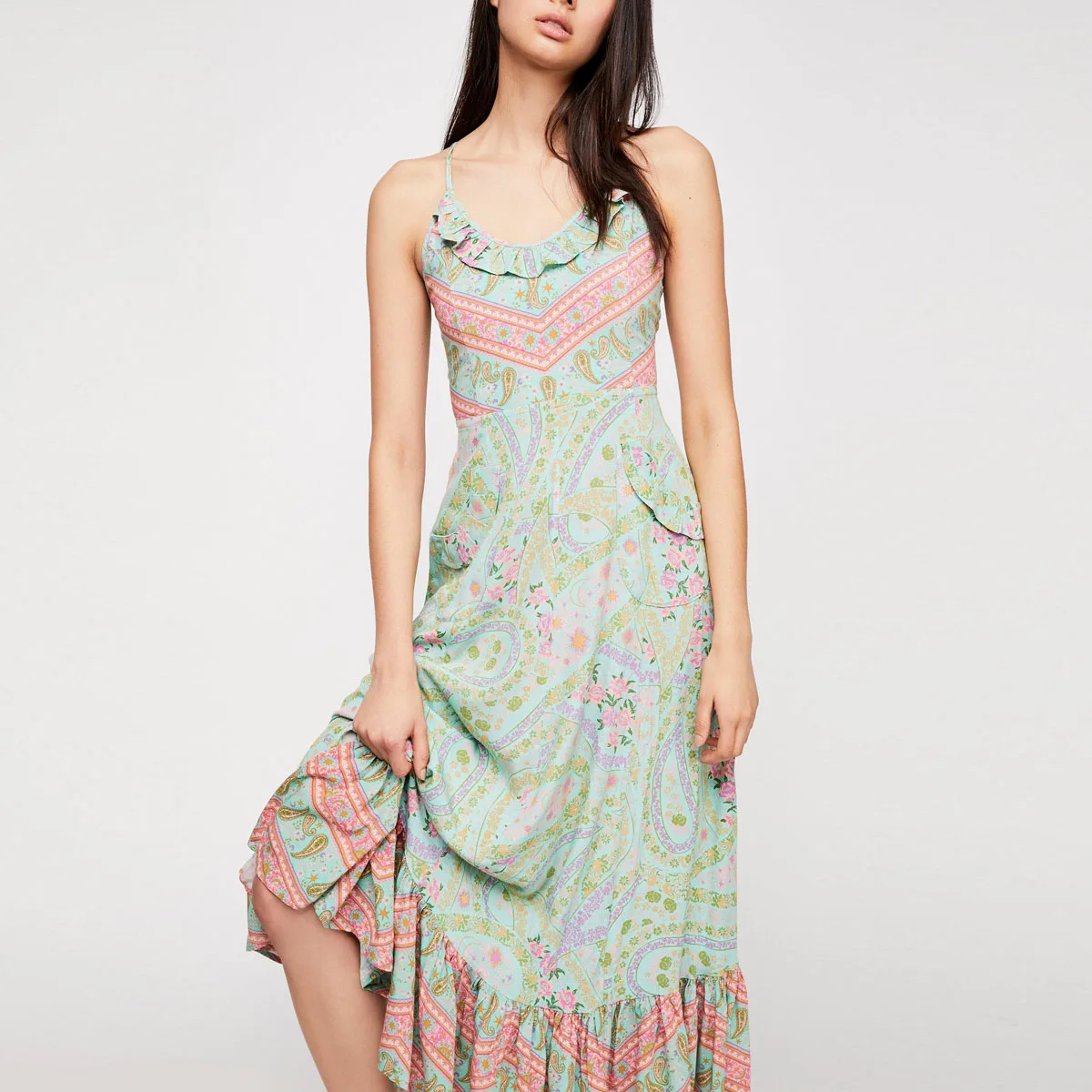 Jastie City Lights Gown Midi Dress Elastic Waist Open Back Sexy Dresses Bohemian Print Women Dress Boho Casual Beach Dresses Jastie City Lights Gown Midi Dress Elastic Waist Open Back Sexy Dresses Bohemian Print Women Dress Boho Casual Beach Dresses