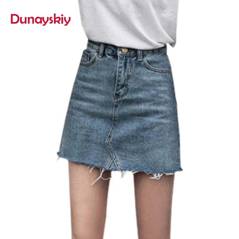 Duanyskiy Women Summer Black Blue Solid Casual High Waist Pencil Denim Skirts High Street Pockets Button All-matched Jeans Skirt Duanyskiy Women Summer Black Blue Solid Casual High Waist Pencil Denim Skirts High Street Pockets Button All-matched Jeans Skirt
