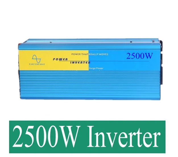 

Pura inversor de onda sinusoidal High power 2500W Pure sine wave inverter 24V to 120V 60Hz off grid inverter free shipping