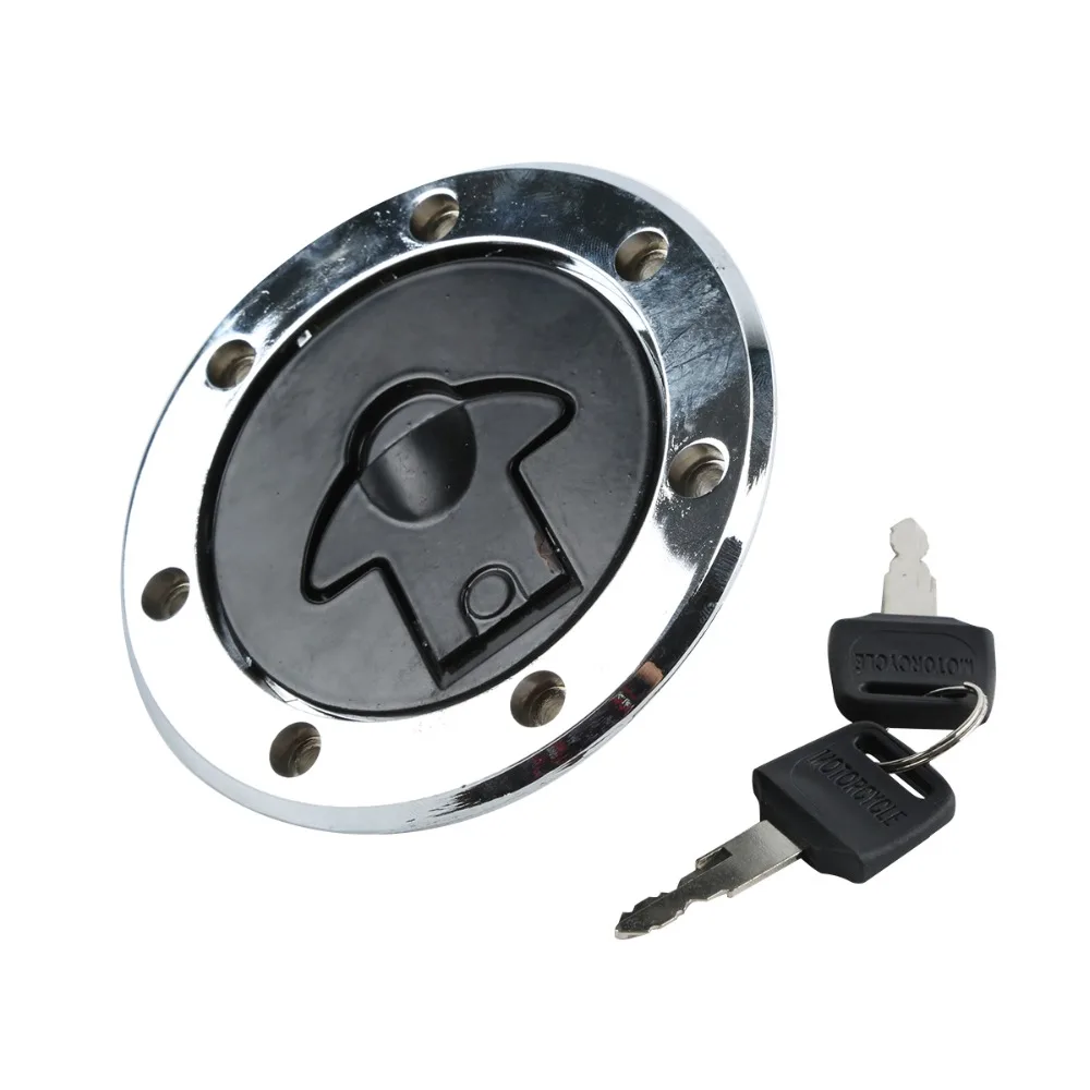 Motorcycle Metal Fuel Gas Tank Cap Cover Lock With Keys For Kawasaki