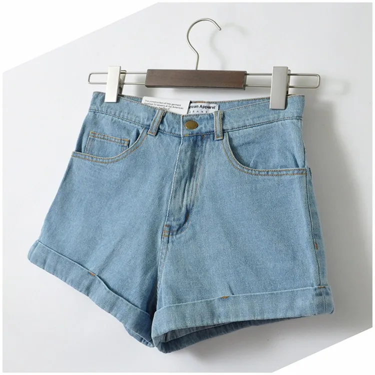 GCAROL Euro Style Women Denim Shorts Vintage High Waist Cuffed Jeans Shorts Street Wear Sexy Shorts For Summer Spring Autumn 20