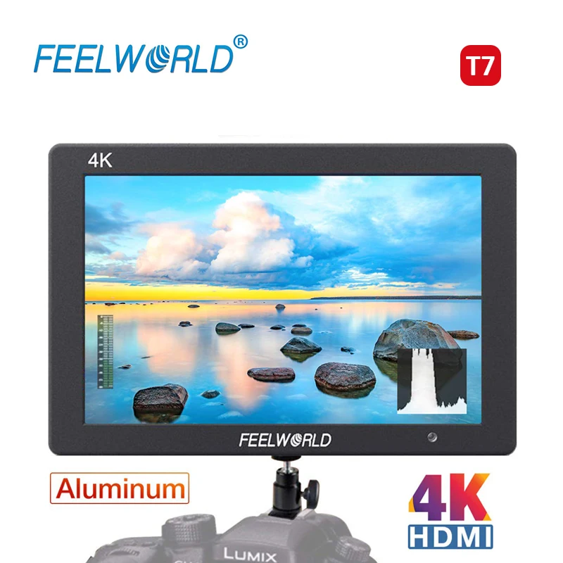 FEELWORLD T7 7 дюймов IPS сплошной алюминиевый корпус 4K HDMI камера полевой монитор видео