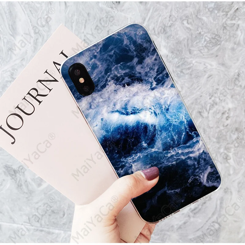 Чехол MaiYaCa Blue sea DIY с красивыми рисунками для телефонов iPhone 7 7plus X XS MAX 6 6S 8 8Plus 5 5S XR - Цвет: A3