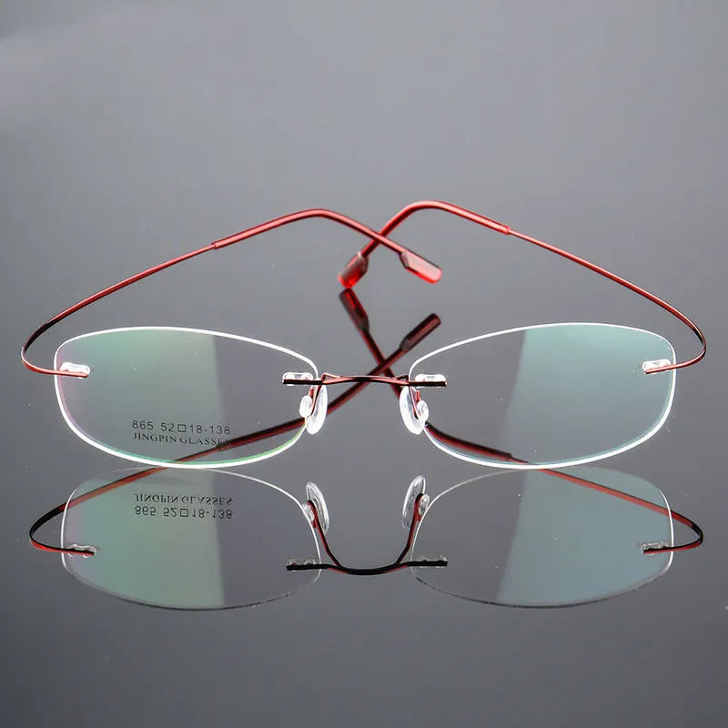 

Rimless Glasses Frame Women Alloy Ultralight Eyeglasses Prescription Frameless Cat Eye Screwless Eyewear Myopia Optical Frame