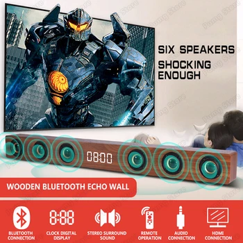 

Strong TV Wooden Bluetooth speaker portable Subwoofer music bluetooth home receiver handfree call Wireless HDMI control speakers