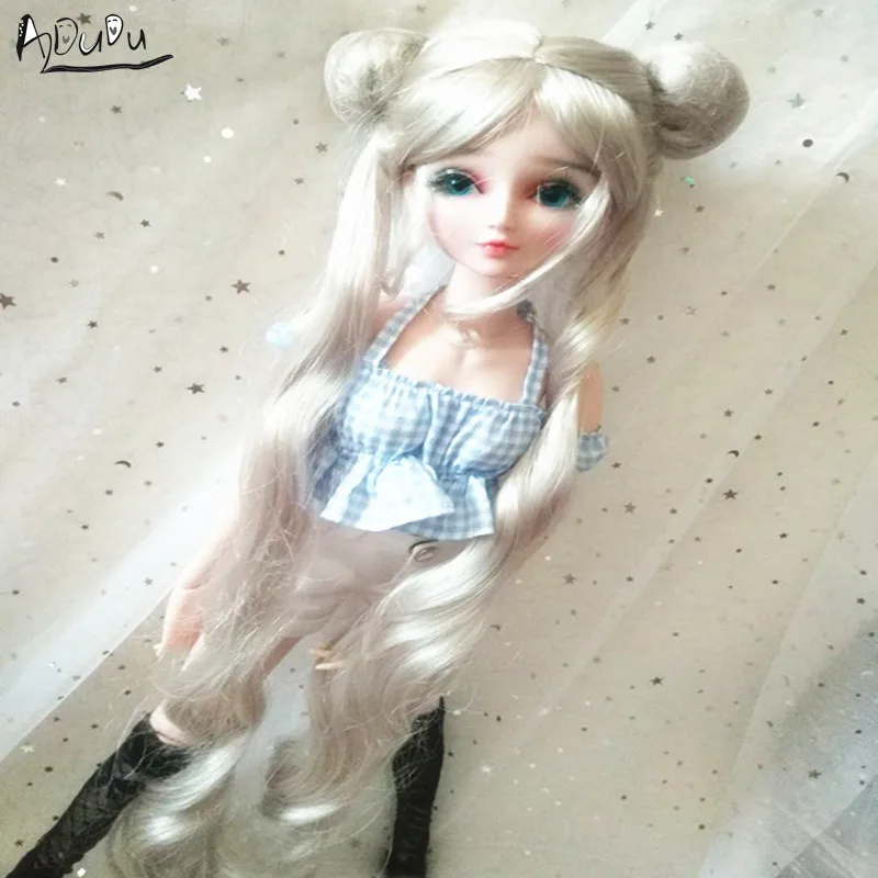 9 to 10 inch bjd wig silver sailor moon