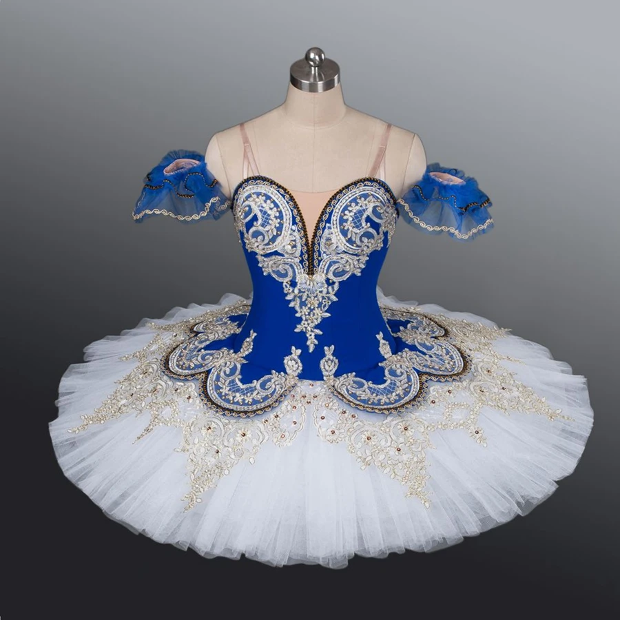 

Adult Pancake tutu Child Professional Ballet Tutus The Snow Flake In Nutcracker Blue White Ballet Tutu Fairy Girls Costumes