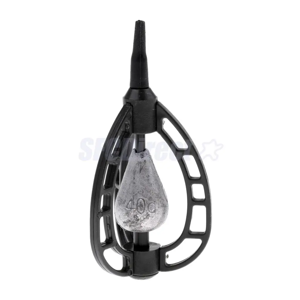 In-line Method Fishing Feeder Swim Feeders Carp Fishing Baits Cage Trap with Lead Sinker 40g 45g