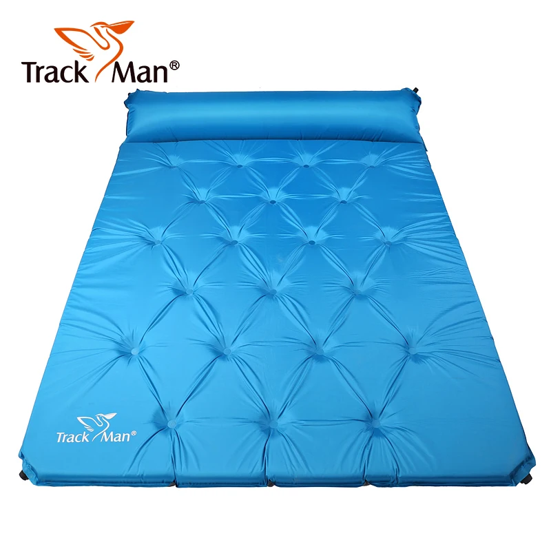 

Trackman 2 Person Camping Mat Outdoor Self-Inflating Pad with Pillow Travel Mat Automatic inflatable mats double Mattress