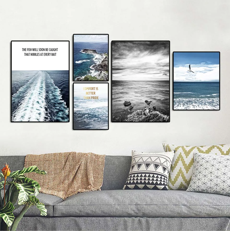 

Decoration Wall Art Canvas Poster and Print Canvas Painting Decorative Picture for Living Room Home Decor View of the sea