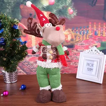 

Christmas Elk Toy Standing Deer Dolls Christmas Tree New Year Hanging Decor Christmas Decoration for Home