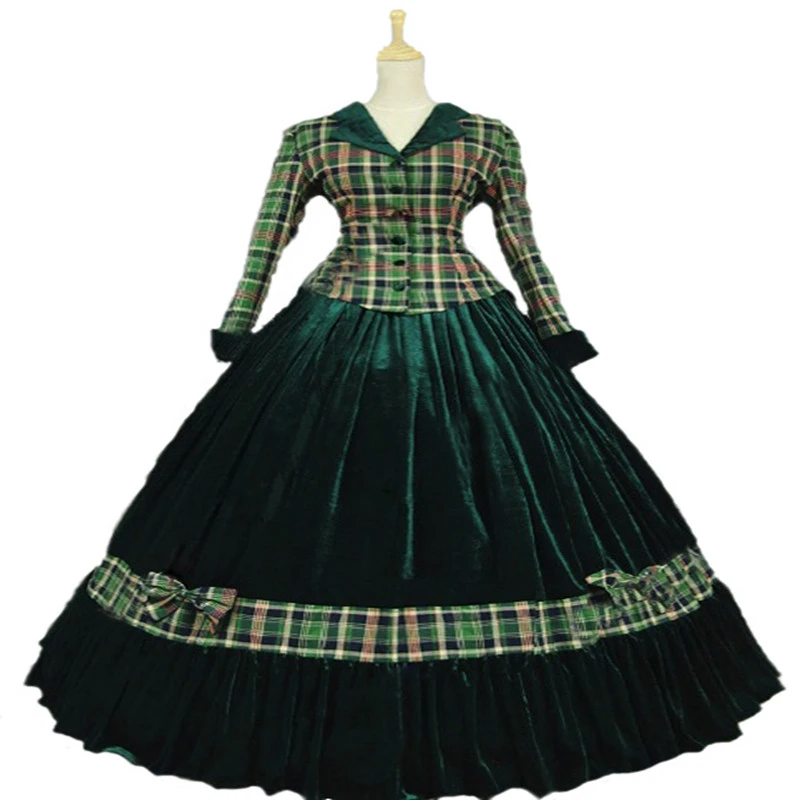 南北戦争ガウン期間ドレスタータンベルベット歴史野外劇シアター服 Civil War Civil War Dressesclothing Dress Aliexpress