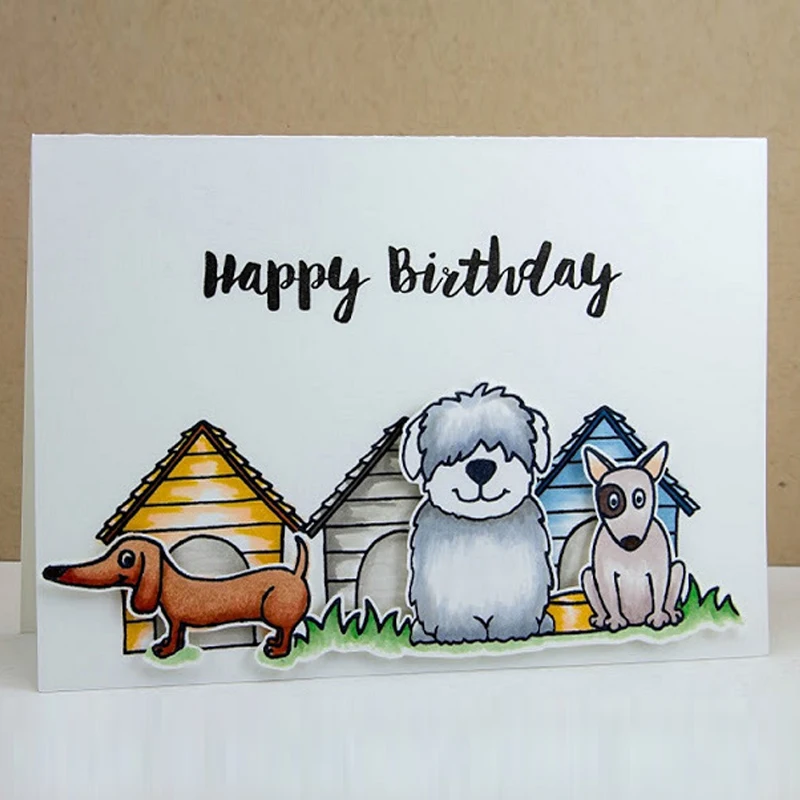 

Dog House Transparent Clear Silicone Stamp/Seal for DIY Scrapbooking/Photo Album Decorative Cards Making Clear Stamps 4x6inch
