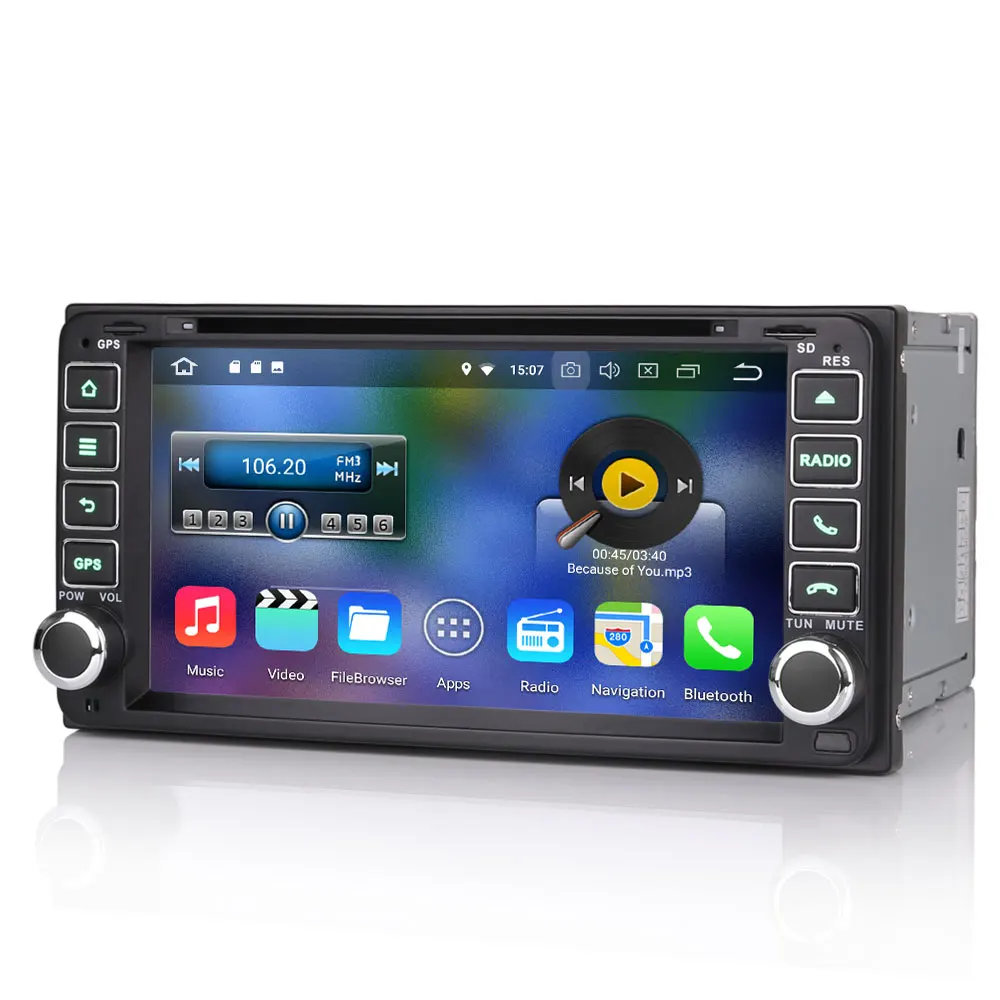 Top Erisin ES8863C 7" Android 8.0 Octa core 4G RAM Car DVD Player  DAB+  For  toyota Universal Cars 1