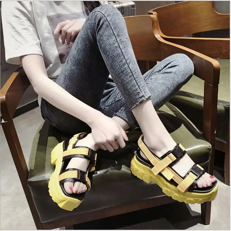 Chunky Sandals Women Buckle Platform Summer Shoes Woman Open Toe Casual Sandal Sandalias Mujer 2019 Sandale Plate Femme Chunky Sandals Women Buckle Platform Summer Shoes Woman Open Toe Casual Sandal Sandalias Mujer 2019 Sandale Plate Femme
