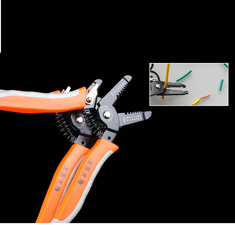 Free shipping Multifunctional Wire Cable Stripper Steel Wire Stripping Pliers Cutting Stripping Hand Tool For 10-22 AWG