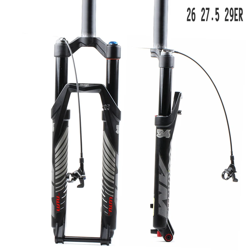 

Fahrrad gabel RL 120 26 27,5 29ER kegel Zoll Gabel Suspension Lock Gerade Verjungt Steckachse QR Quick Release Rebound einstellu