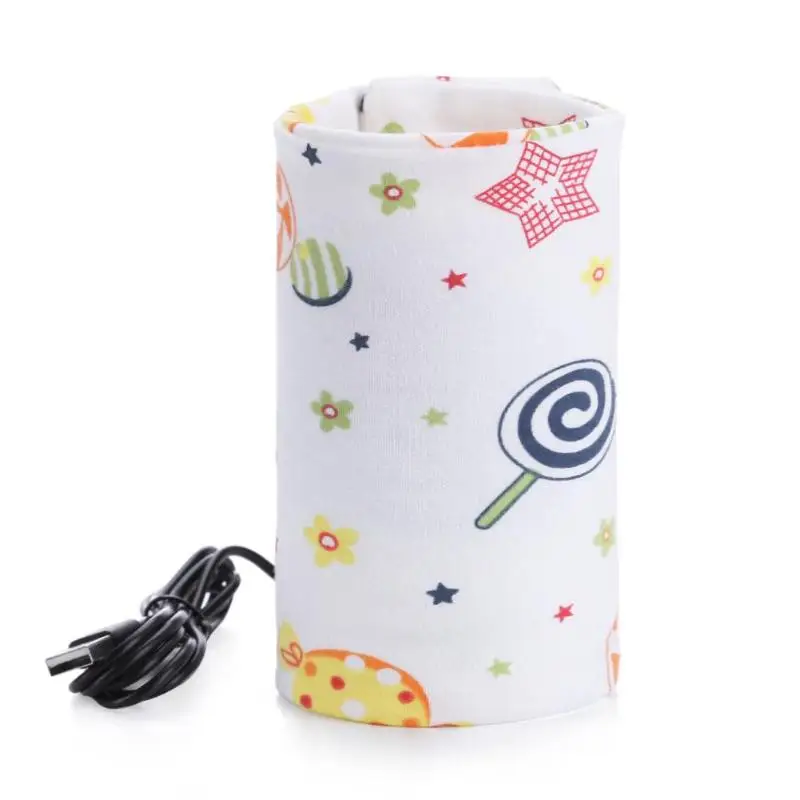 USB грелка для детских бутылочек, портативная чашка для путешествий с молоком, подогреватель для бутылочек для кормления, сумка для хранения - Цвет: 04