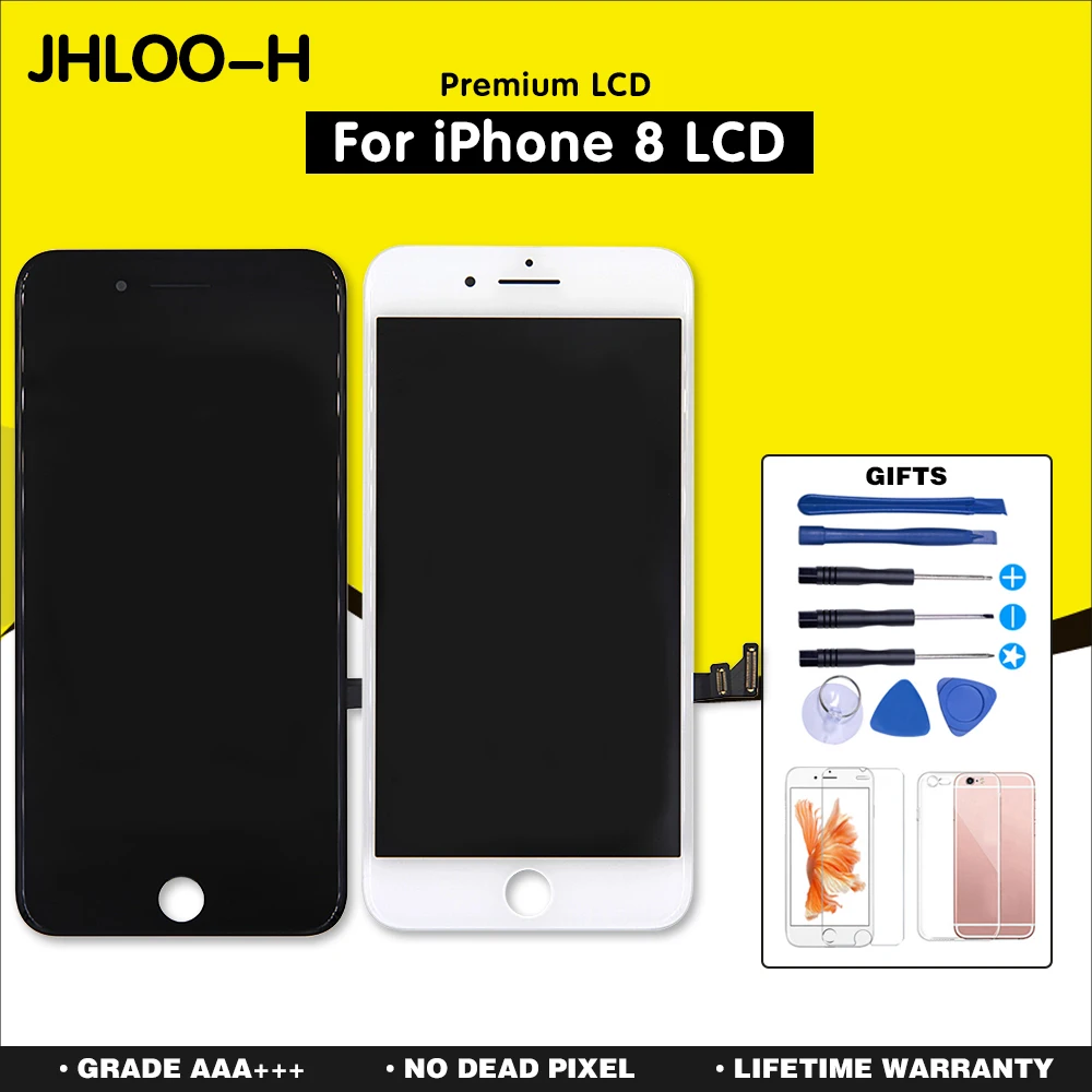 

3D Touch LCD For iPhone 8 Display Screen Replacement Digitizer Assembly For iPhone 8 screen+Tools&Protective Glass&Case