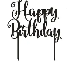 Счастливое украшение для именинного торта персонализированные заказной торт Топпер празднование акрилового торта топпер для украшения дня рождения