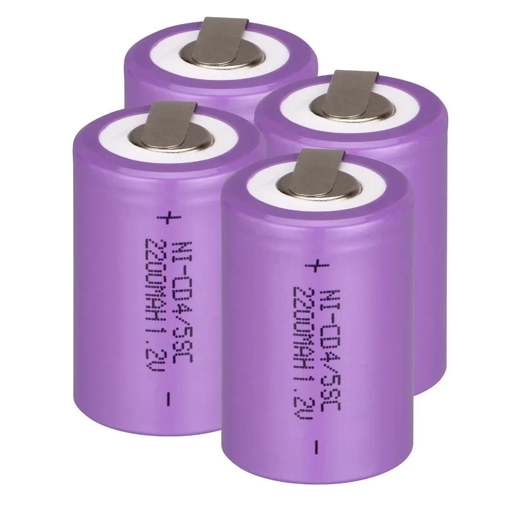 4 шт Anmas power 1,2 V 4/5 SC Sub C 2200mAh Ni-CD nicd Sub C аккумуляторные батареи разного цвета