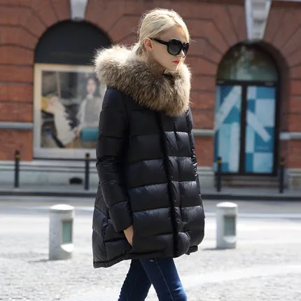 2018 Women Winter Loose Down Jackets Hooded Big Fur Collar Parkas Plus Size Coat Women Korean A Style Padded Down Jacket AS039 (18)