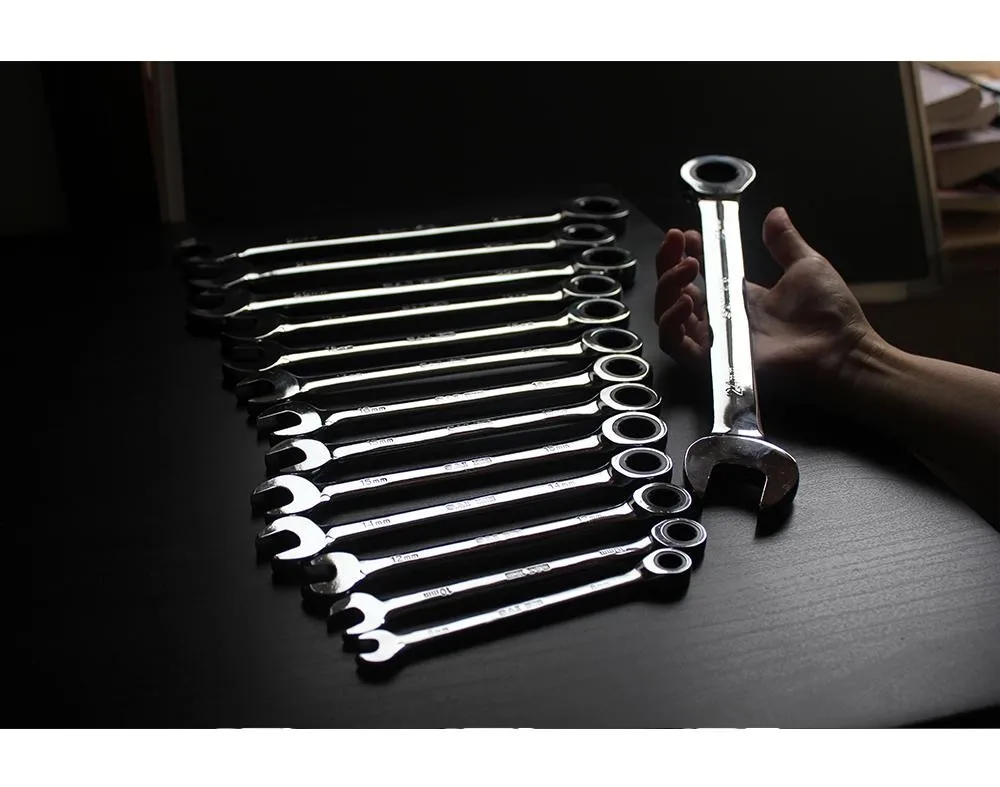 8 19mm Open end Wrench Ring Spanner Socket Hand Tool Metric Ratchet