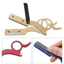 Professional прямой край Парикмахерская бритва Классическая дорожная домашняя Парикмахерская бритва с легким механизмом сменные лезвия для бритья бороды