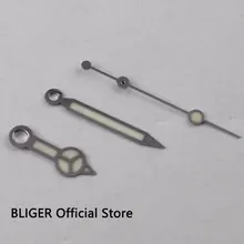 BLIGER нержавеющая сталь серебряный край Светящиеся стрелки часов подходят для Mingzhu 2813 Miyota 8215 821A автоматический механизм H22
