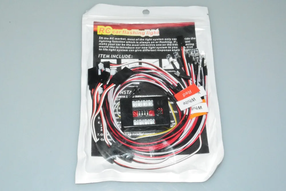 RC Car truck 1/10 LED lighting Kit BRAKE + HEADLIGHT + SIGNAL Fit 2
