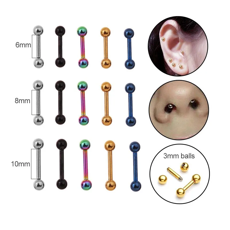 Серьга штанга Sellsets из хирургической стали 316L Для Пирсинга Ушей Ювелирное