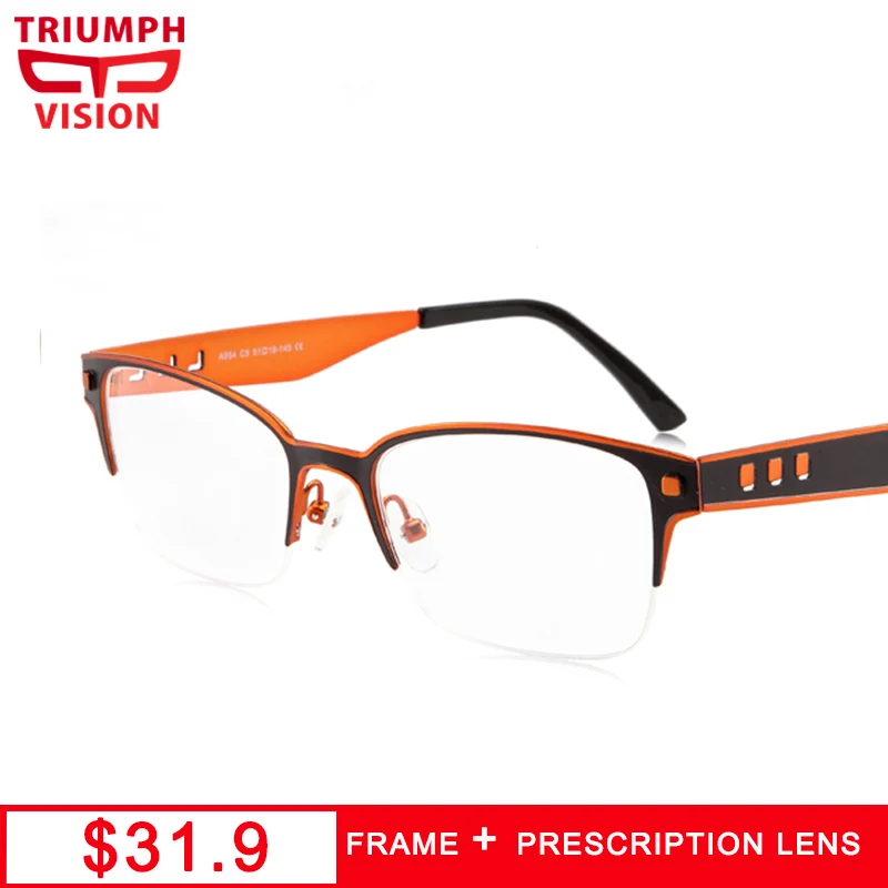 TRIUMPH VISION Designer Frames Prescription Glasses Men Myopia