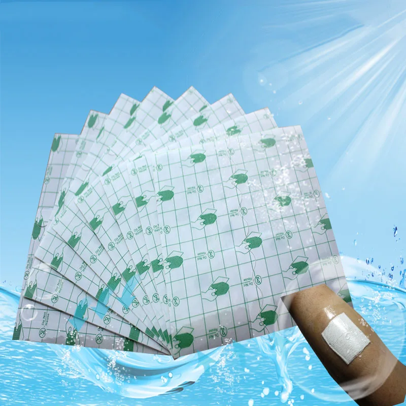 100 Pcs/lot Medical Transparent Tape PU film Adhesive Plaster Waterproof Anti allergic Medicinal