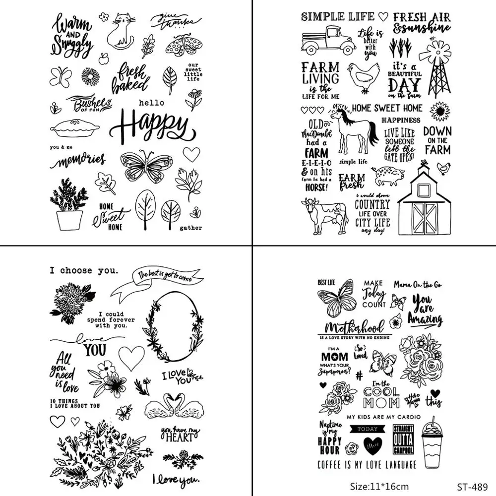

AZSG Pastoral Life / Scenery Clear Stamps For DIY Scrapbooking Decorative Card making Craft Fun Decoration Supplies 11x16cm