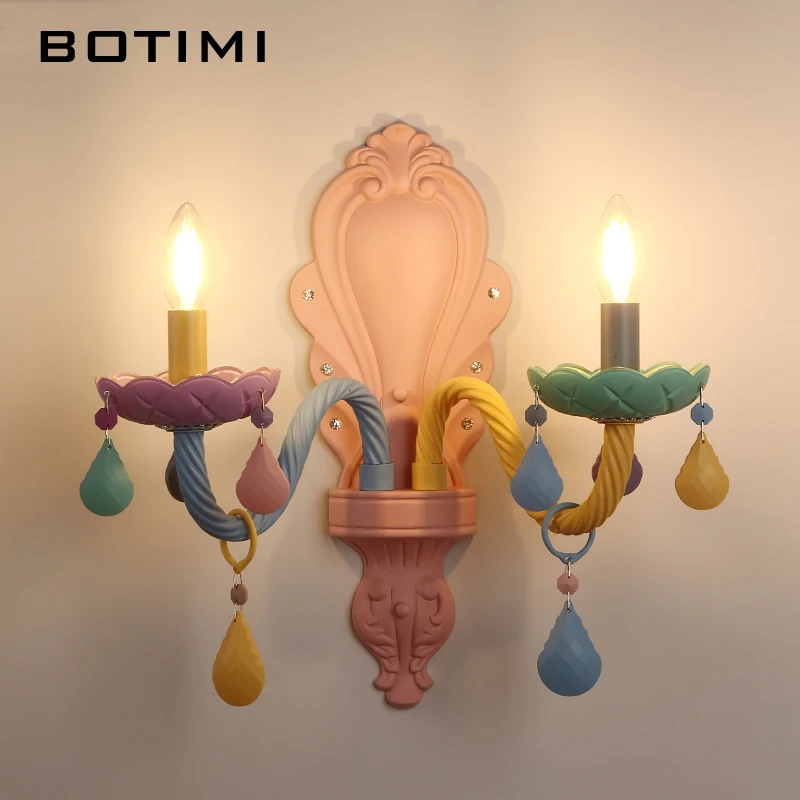 Хрустальная настенная лампа BOTIMI для спальни стеклянный настенный светильник