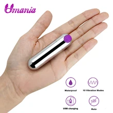 Powerful Mini Bullet Shape Vibrator For Beginners, Waterproof 10 Speeds Vibration Clitoral Stimulation Adult Sex Toys For Women