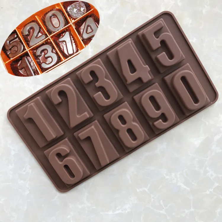 New silicone mold DIY cake mold number shape chocolate molds baking tools bakeware cupcake