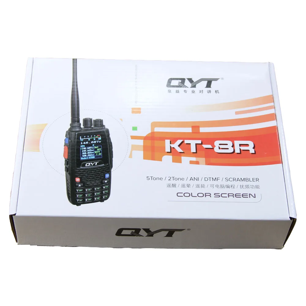 QYT KT-8R Quad Band UHF VHF 136-147Mhz 400-470mhz 220-270mh 350-390mhz Quad Band портативный двухсторонний радиоприемопередатчик KT8R