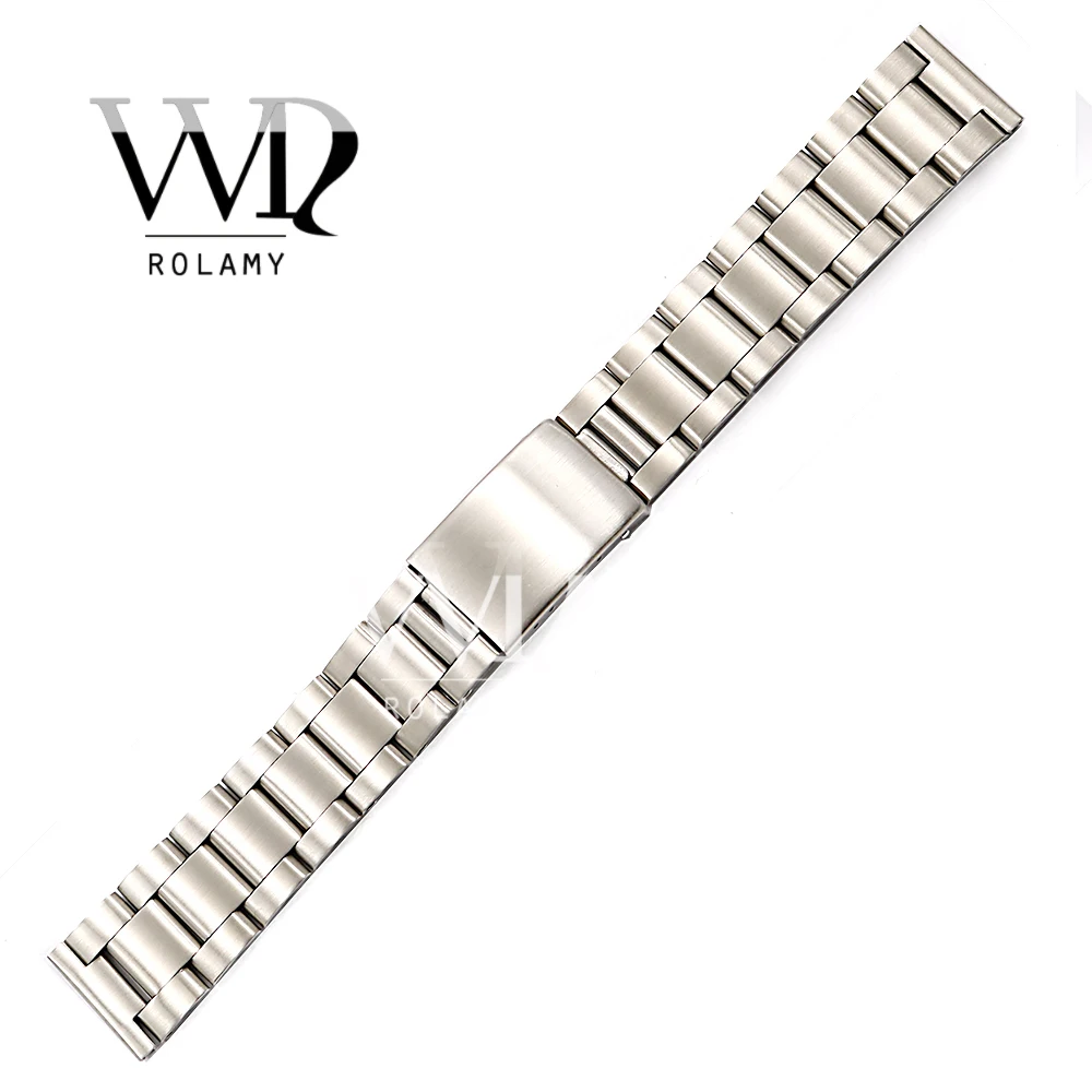 Rolamy Watch Band 17 18 19 20mm 316L 