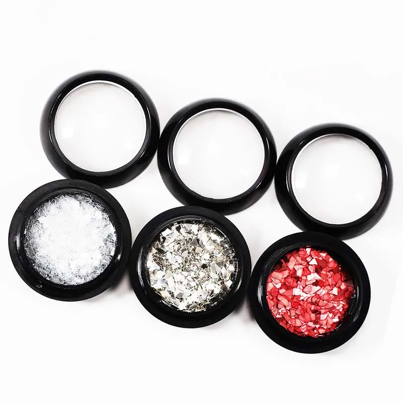 

Mix 3 Color Nail Sequins Flakes Irregular Rhombus Decorated Nails Accessories Acrylic Sticker for Finger Salon Tools Manicure