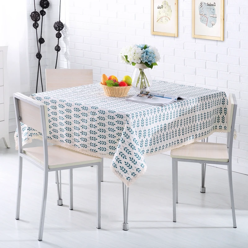 1 Piece American Pastoral Style Floral Leaf Blending Tablecloth Dinner