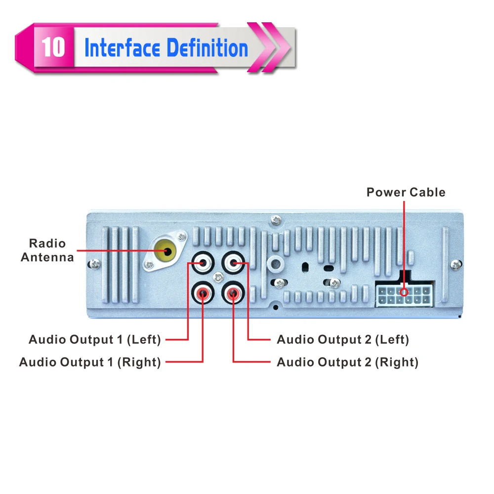 Bluetooth Съемная панель Авторадио Bluetooth автомобильное радио FM RDS стерео аудио плеер USB SD ISO 7 цветов освещение