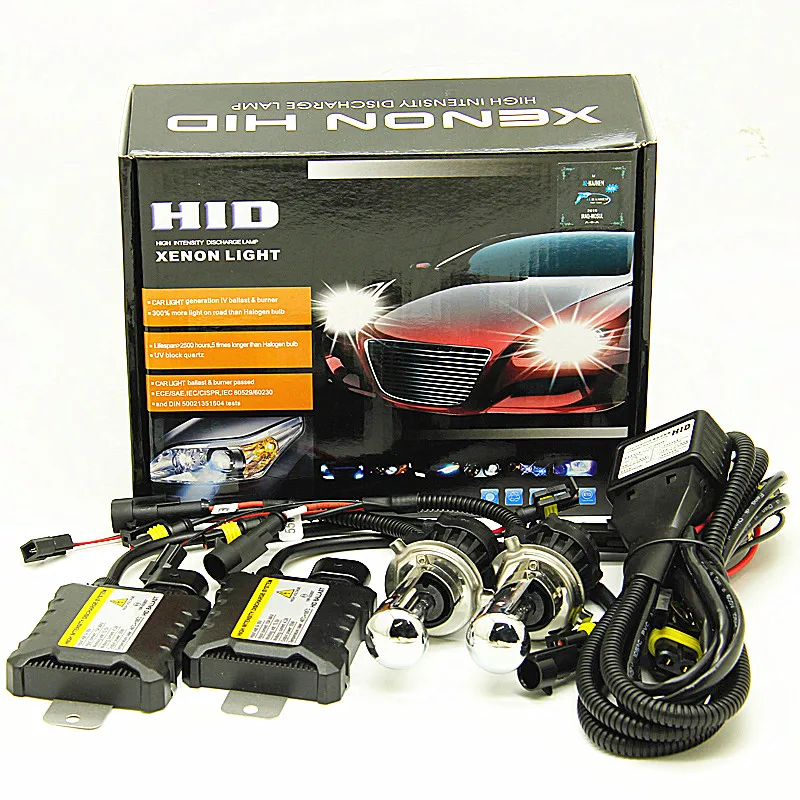 AFAECAR DC 12 В 55 Вт биксенон H4 Биксеноновая лампа повышенной яркости hid комплект фар