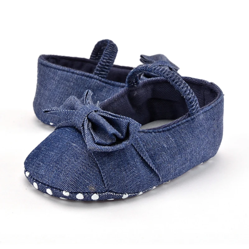 

Baby Moccasins Pretty Butterfly-knot Newborn Baby Shoes Kids Slip-On First Walkers Solid Non-slip Crib Shoes Spring/Autumn