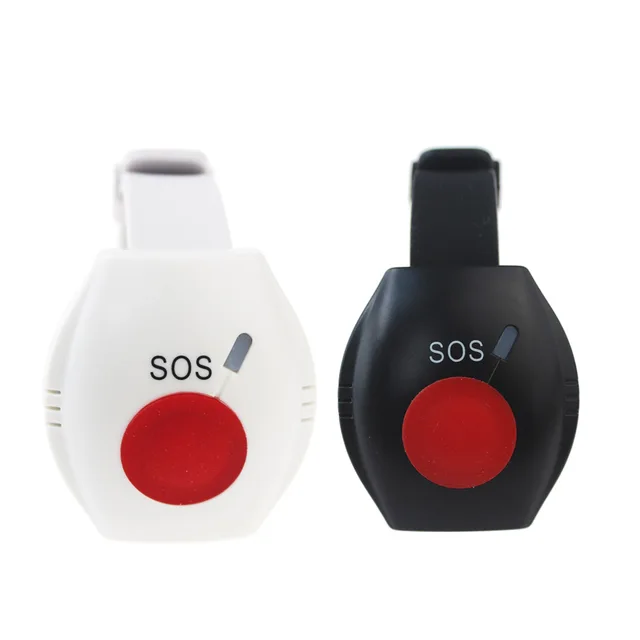 Topvico 2pcs Panic Button RF 433mhz SOS Emergency Button Elderly Alarm Watch Bracelet Old People GSM Home Security Alarm System