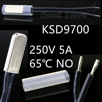 

1Pcs 250V 5A NO 65 Degree Celsius KSD9700 Temperature Switch Thermal control Normally Open