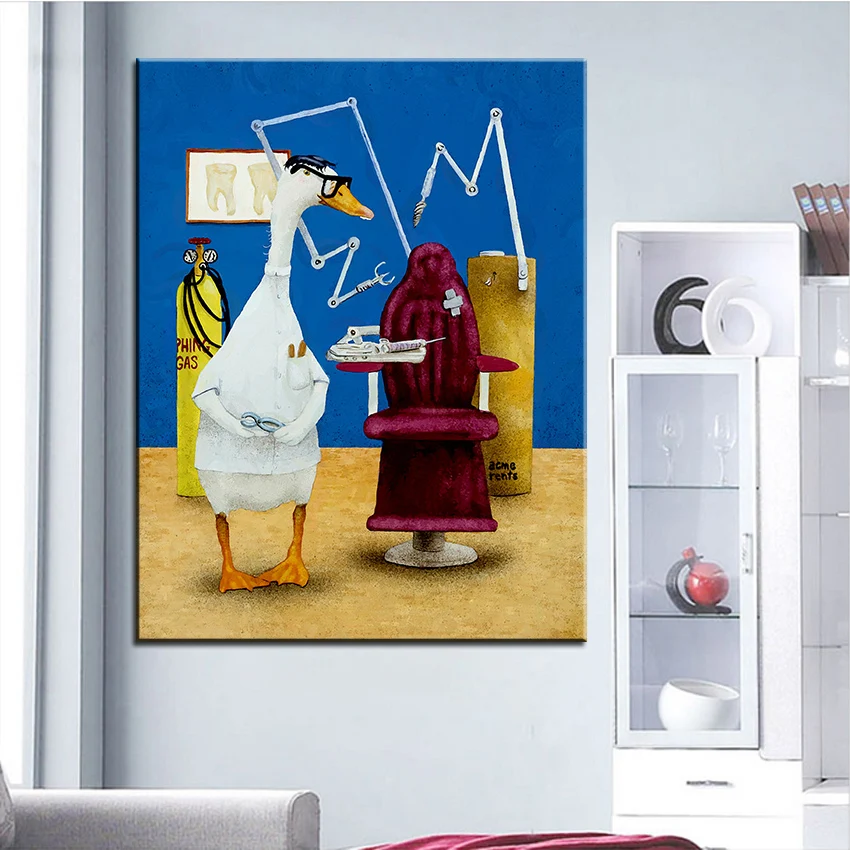

Large size Printing Oil Painting the dentist Wall painting Wall Art Decoration Picture For Living Room painting No Frame