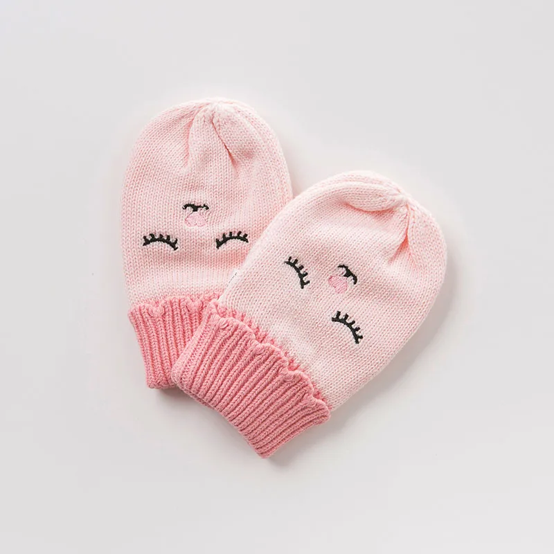 DBA7885 dave bella осень для маленьких девочек розовый Кот жаккард хлопок шляпа перчатки